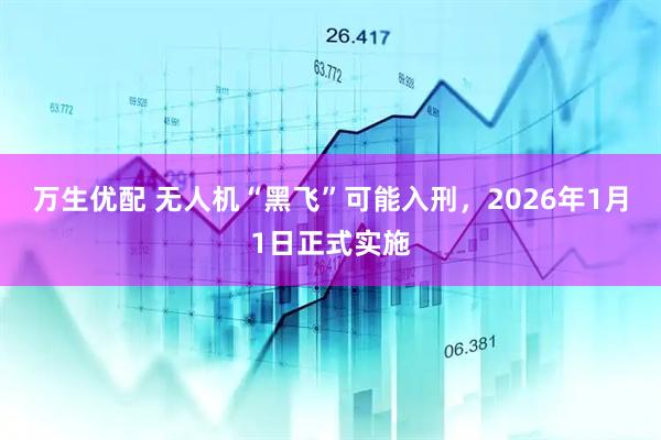 万生优配 无人机“黑飞”可能入刑，2026年1月1日正式实施