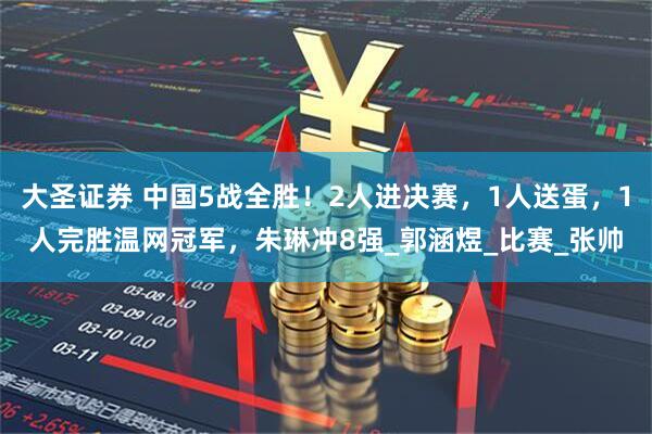 大圣证券 中国5战全胜！2人进决赛，1人送蛋，1人完胜温网冠军，朱琳冲8强_郭涵煜_比赛_张帅